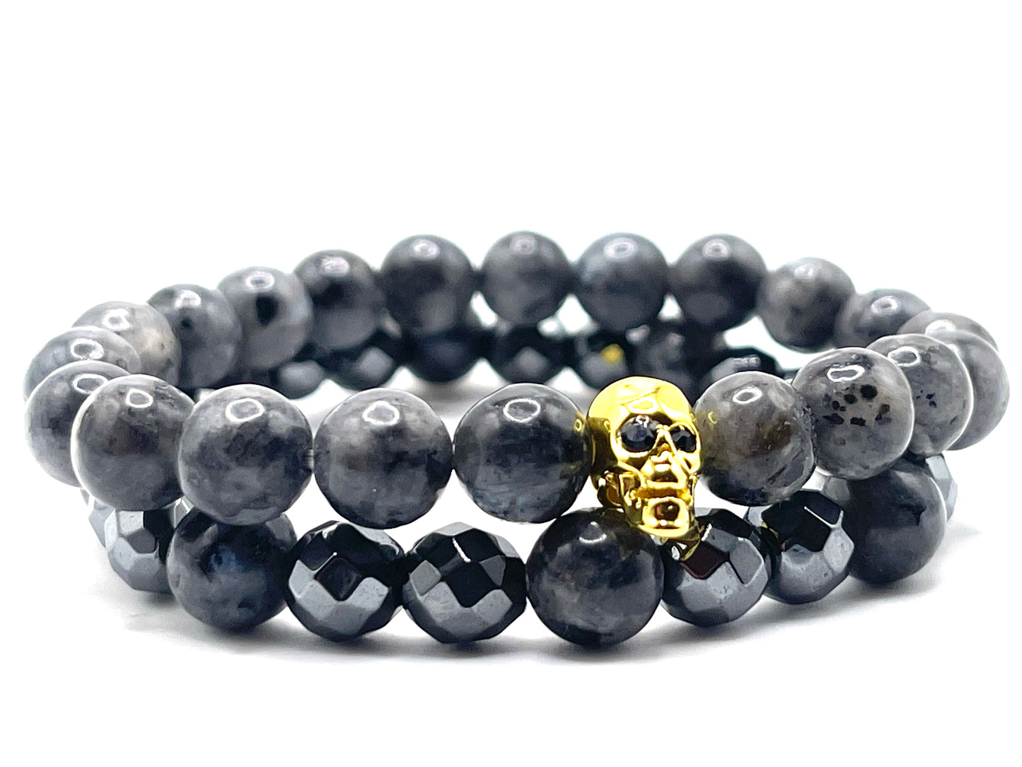 Armored Gold Skull 2pc Set