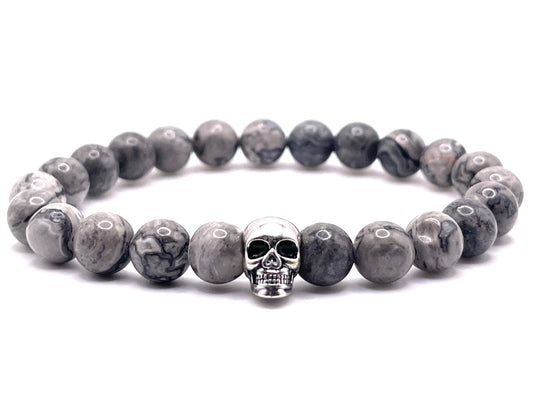 Tombstone Silver Skull