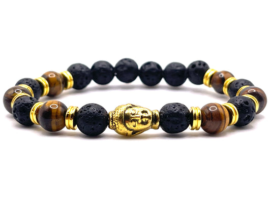 Tiger Eye Gold Buddha