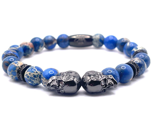 Ocean Blue Black Skull