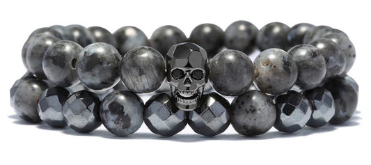 Stealth Black Skull 2pc Set