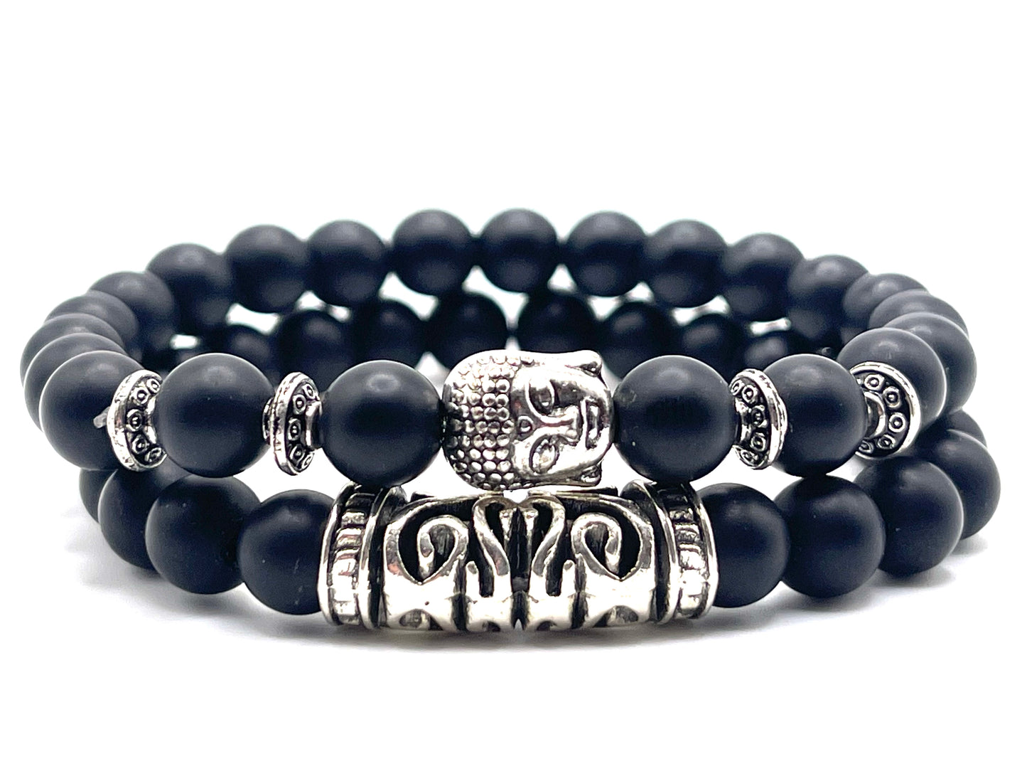 Bala Silver Buddha Black 2pc Set
