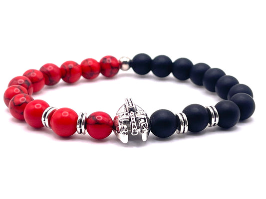 Warrior Spartan Silver Black Red