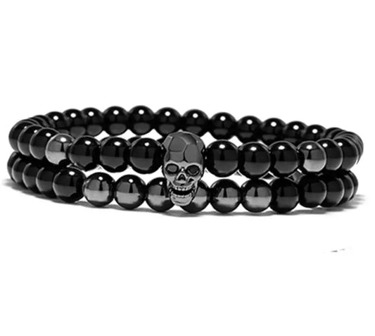 Onyx Black Skull 2pc Set